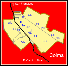 Map of Colma